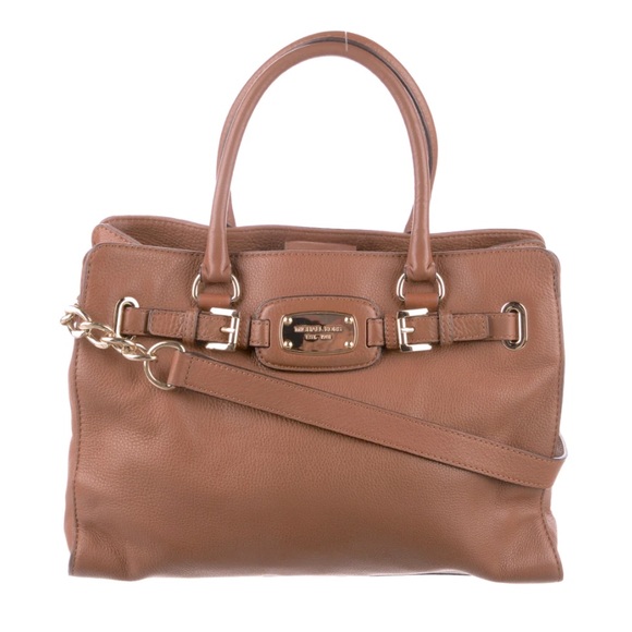 Michael Kors Handbags - Traveler’s Delight Michael Kors Leather Hamilton Satchel in Acorn